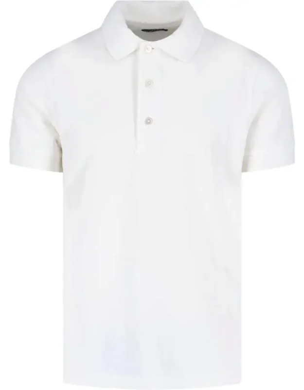 Cotton-blend Ribbed Polo Shirt