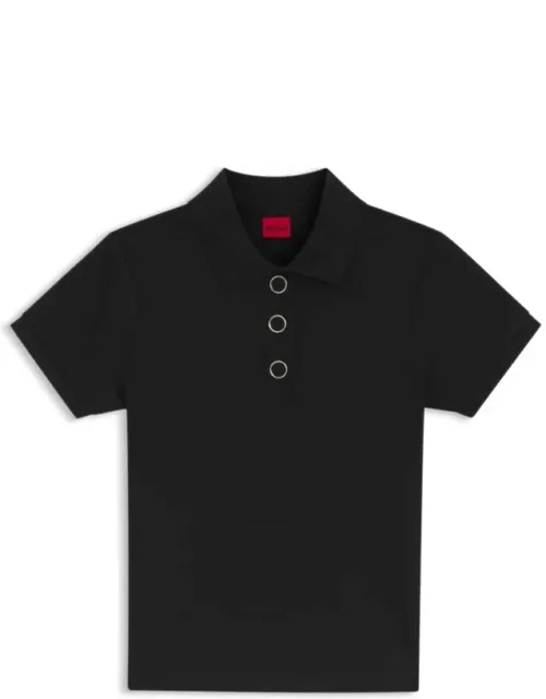 Polo Shirt With Metal Buttons