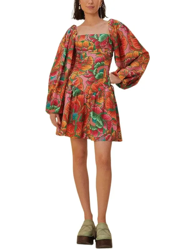 Mini Dress In Beaded Long Sleeve