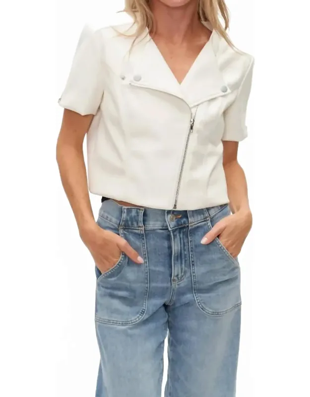 Suri Leather Moto Jacket