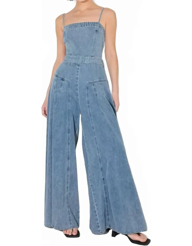 Straight Neckline Straps Jumpsuit