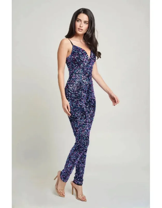 Disco Velvet Sequin Jumpsuit
