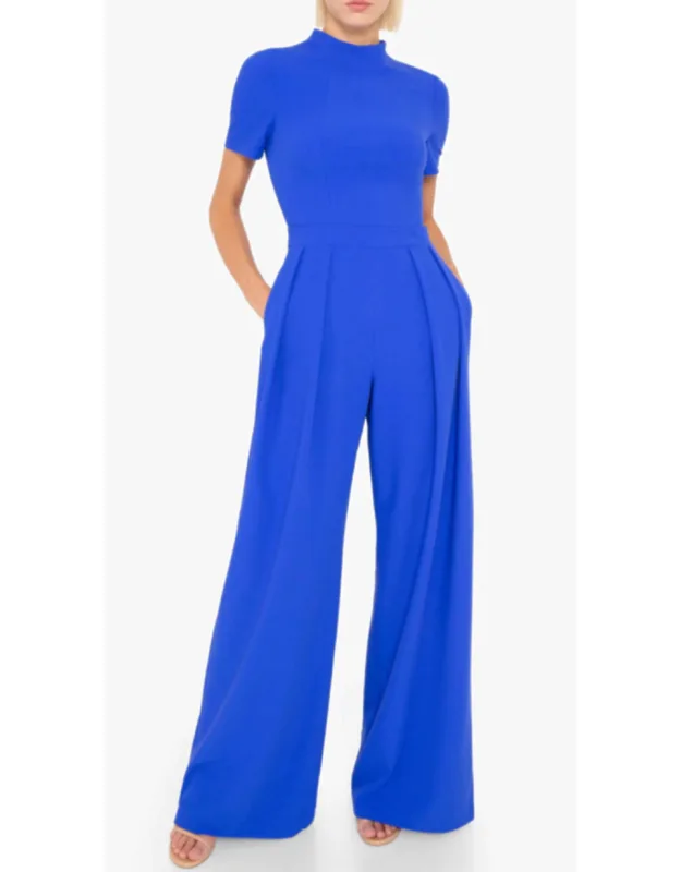 Mayra Mock Neck Wide Leg Jumpsuit