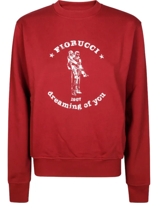 Crewneck Sweatshirt With Vintage Graphic Print