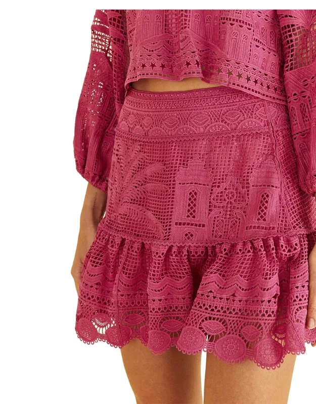 Morada Boa Guipire Mini Skirt