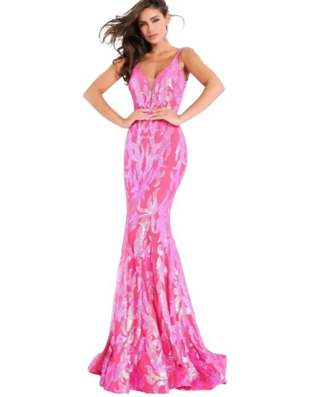 Plunging Neckline Fitted Dress