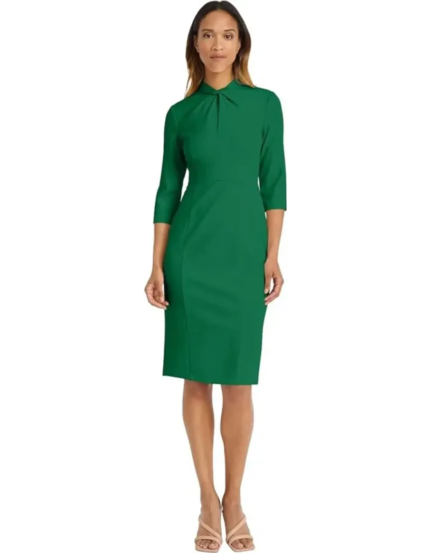 Twisted Neck Sheath Dress