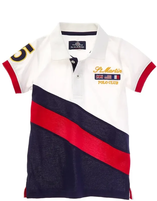 Polo Club St. Martin Polo Shirt, Splayed Collar, Logo Detailing