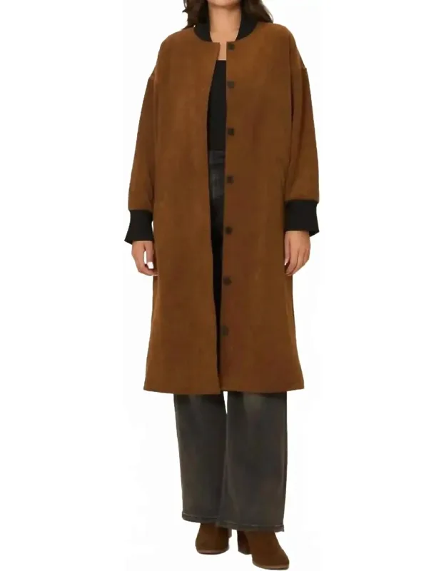 Rustic Corduroy Trench Coat