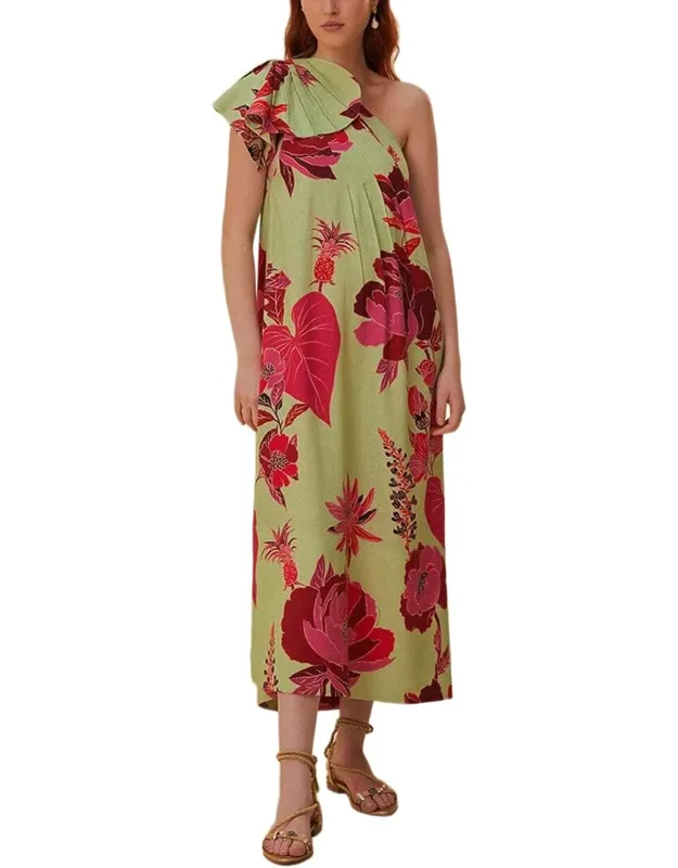 Maxi Dress One Shoulder Imported