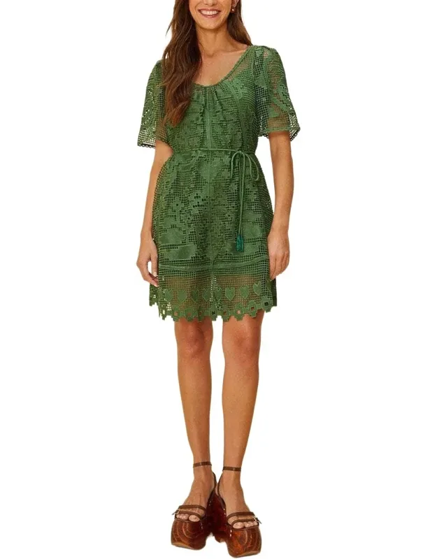 Pineapple Guipure Mini Dress
