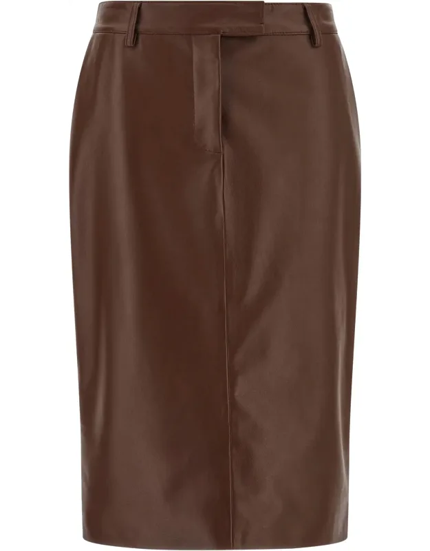 Leather Midi Skirt