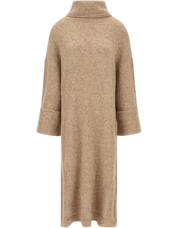 Alpaca Leather Midi Dress
