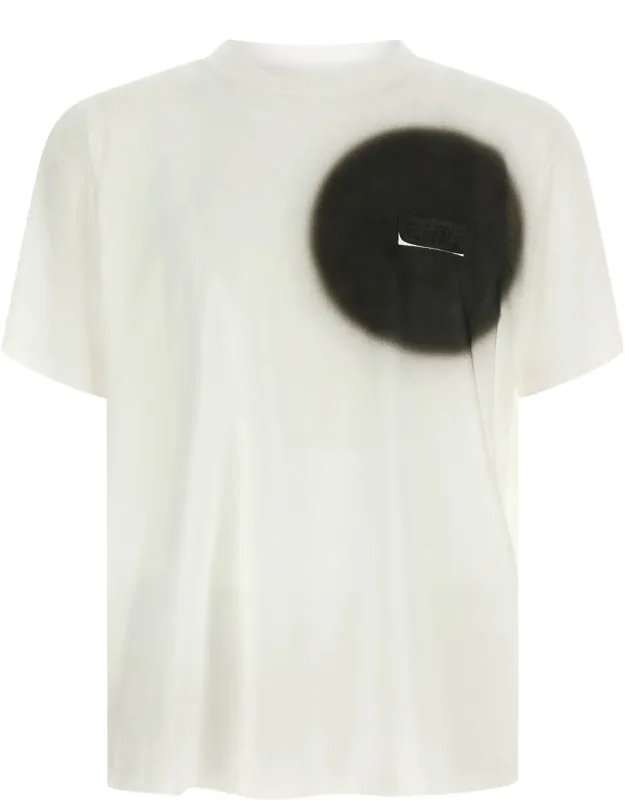 Mm6 Cotton T-shirt With Numeric Signature Patch And White Stitch Line