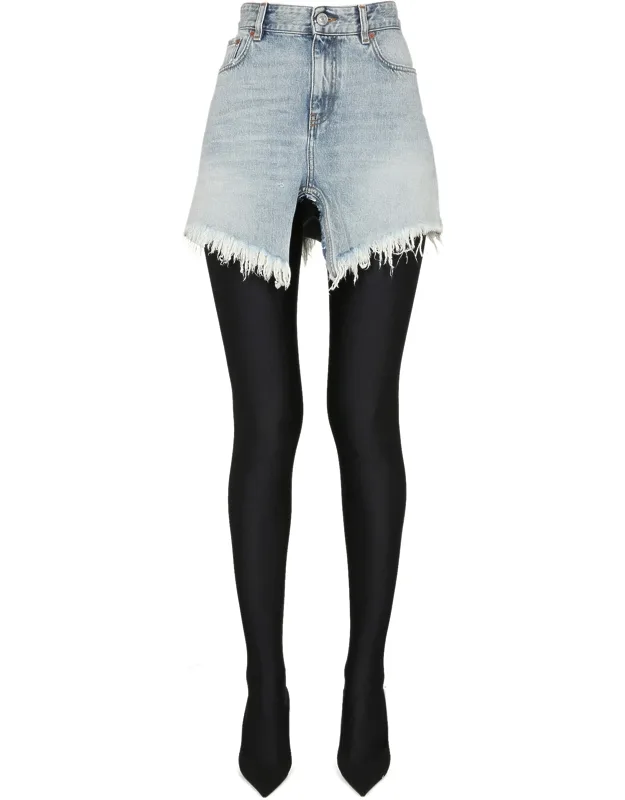 Mini Skirt With Belt Loops And Pockets