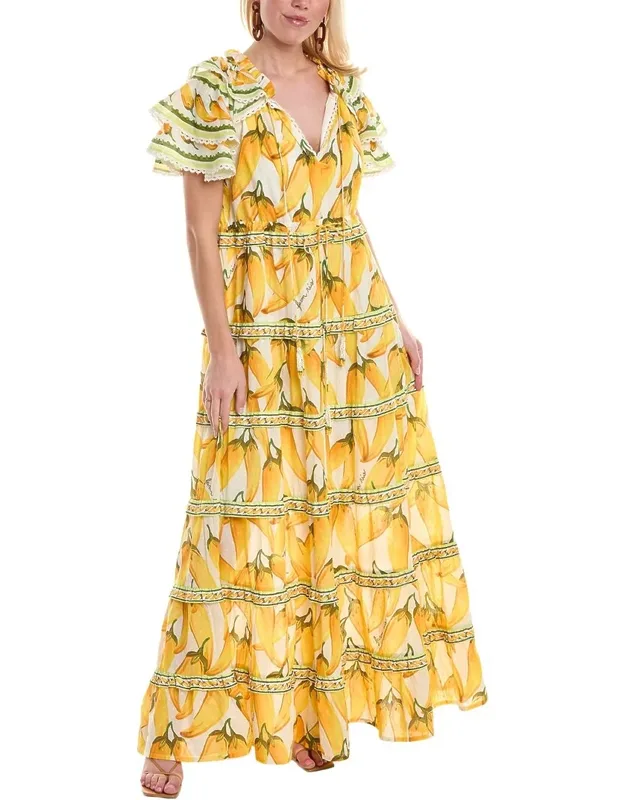 Swiss Dot Tiered Maxi Dress