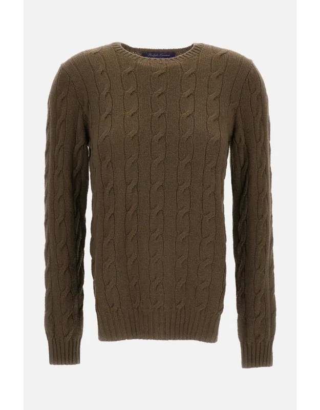 Cable-knit Crew-neck Sweater