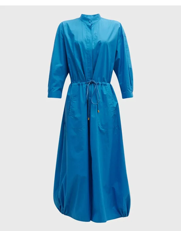 Poplin Dress With Drawcord Waist