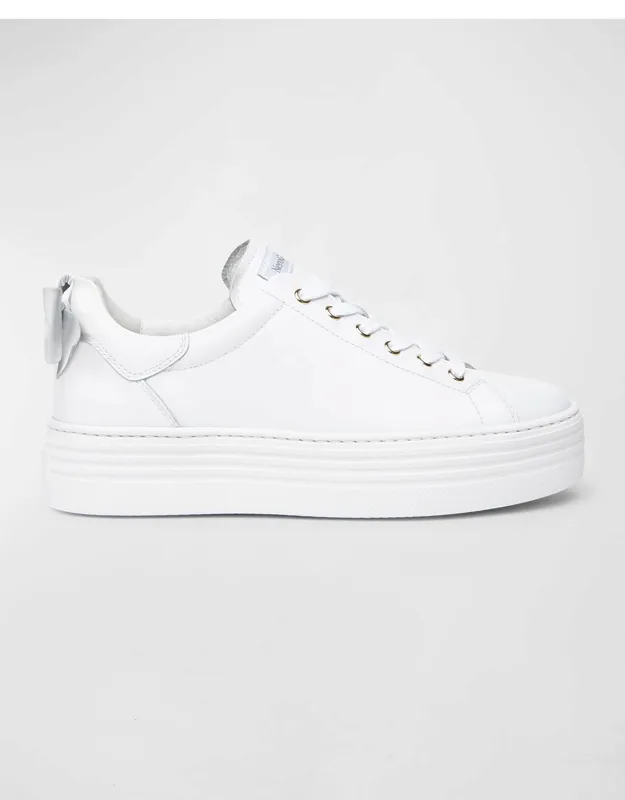 Bow Leather Skater Sneakers