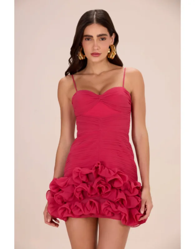 Floral Chiffon Corset Mini Dress