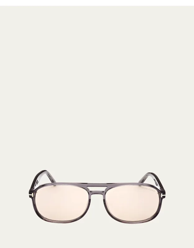 Transparent Acetate Aviator Sunglasses