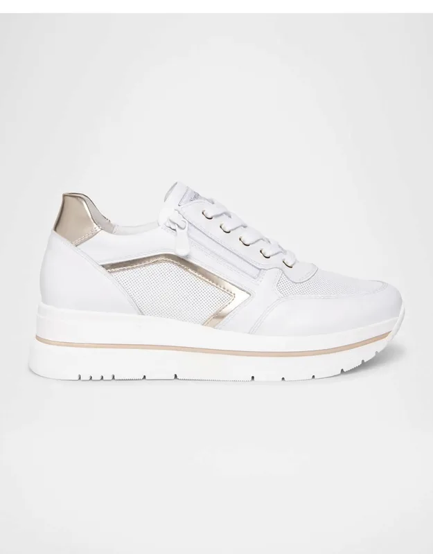 Leather Platform Side-zip Sneakers