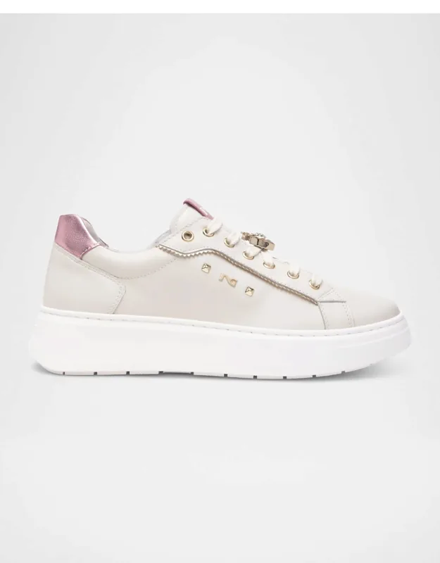 Leather Retro Jeweled Low-top Sneakers