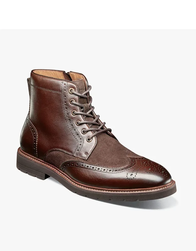 Wingtip Lace-up Boots