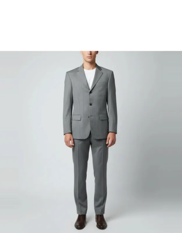 Profile Vintage Striped Wool Suit