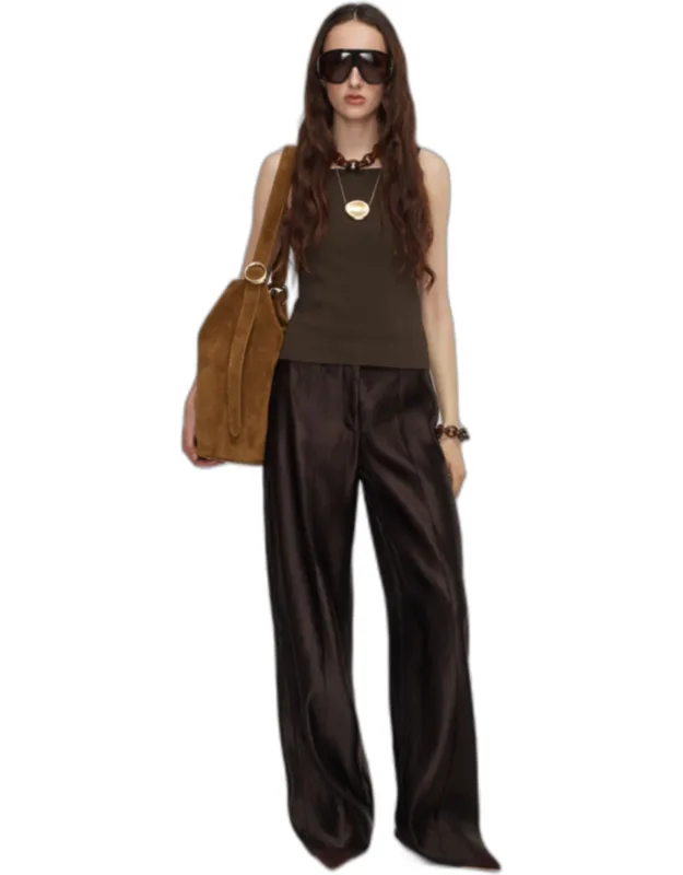Silk Linen Blend Trousers