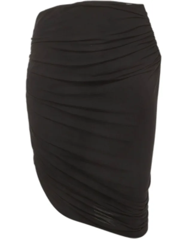Asymmetric Ruched Skirt