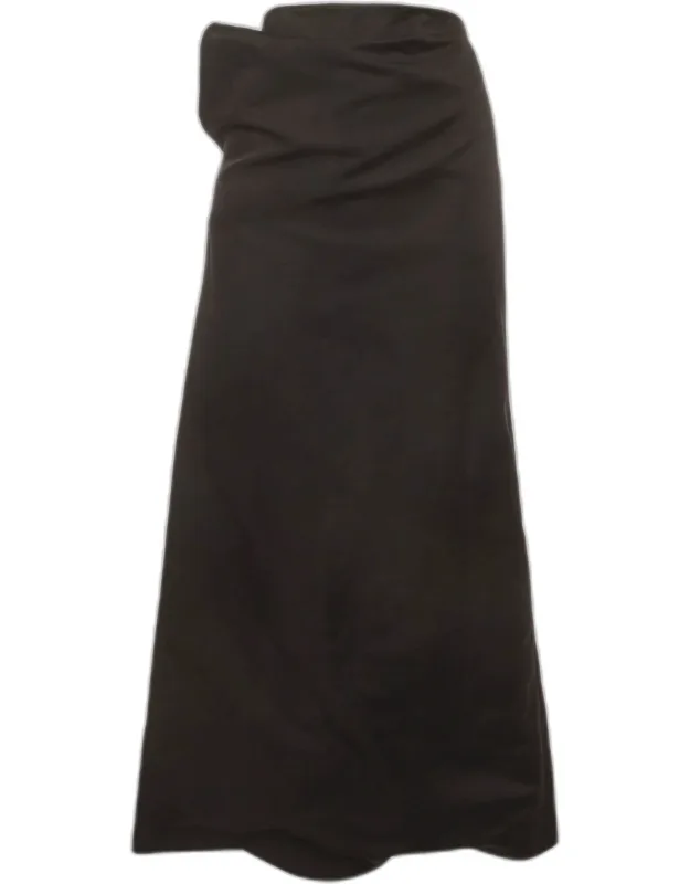 Silk Blend Straight Fit Maxi Skirt
