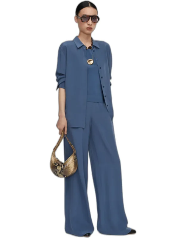 Crepe De Soie Silk Trousers
