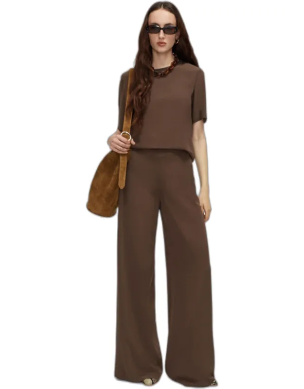 Crepe De Soie Silk Trousers