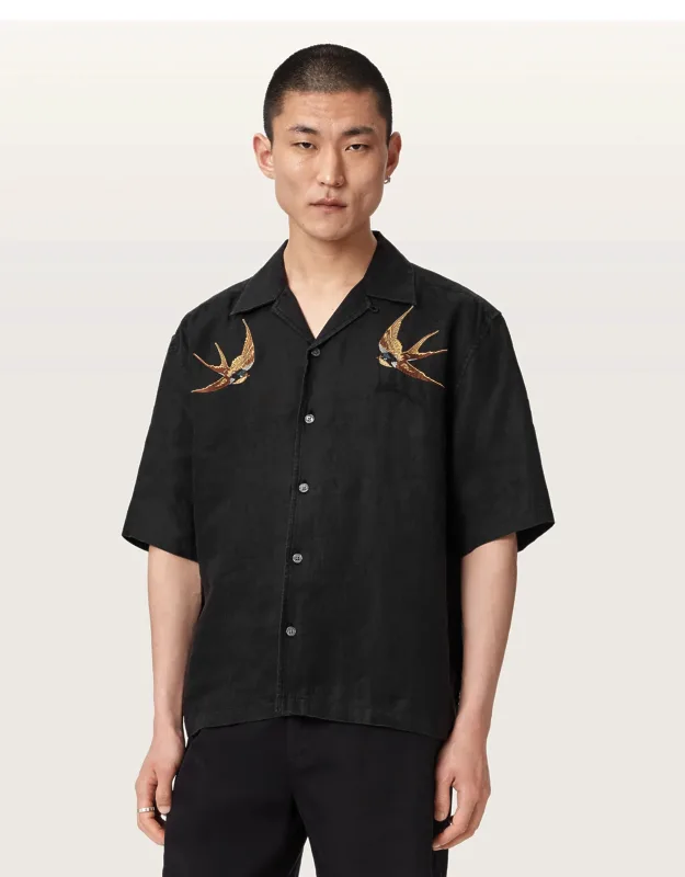 Embroidered Linen Shirt