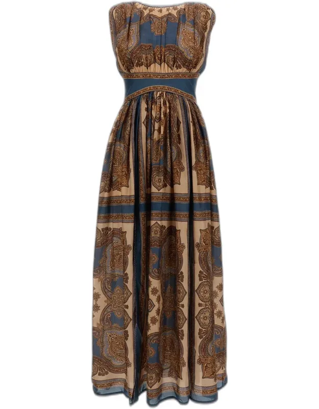 Maxi Dress With A Nipped-in Waist
