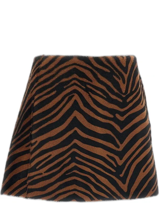 Animal Print Mini Skirt
