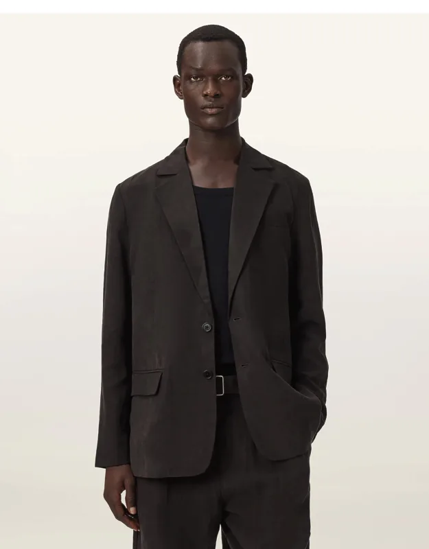 Relaxed Fit Linen Blend Blazer