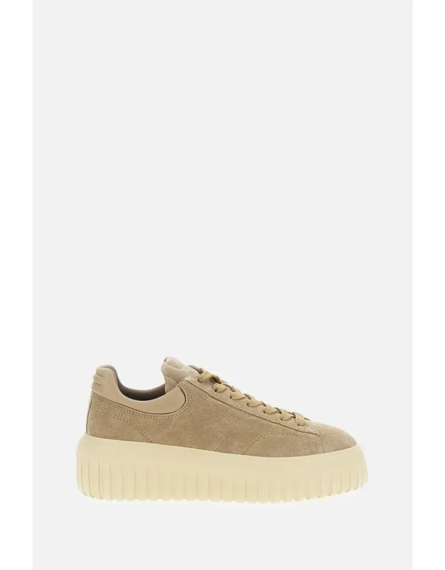 Sneakers H-stripes Laced With Upper Made Of Soft Suede Leather And Memory Foam Footbed