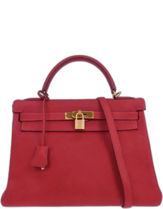 Kelly 32 Leather Top Handle Bag