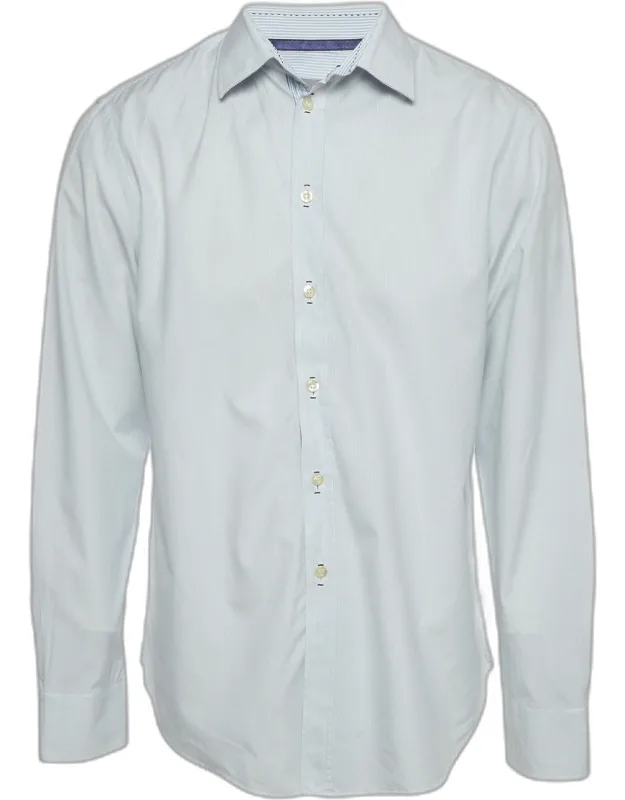 Striped Poplin Button Up Shirt