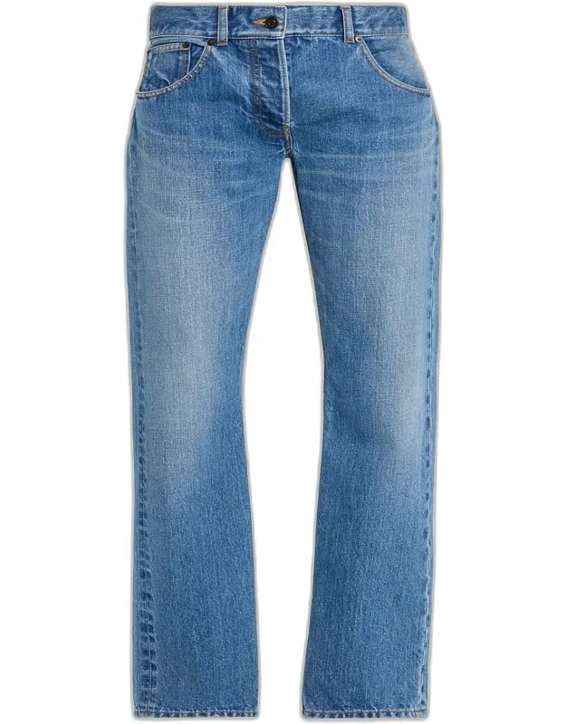 Fima Low-rise Straight-leg Ankle Jeans