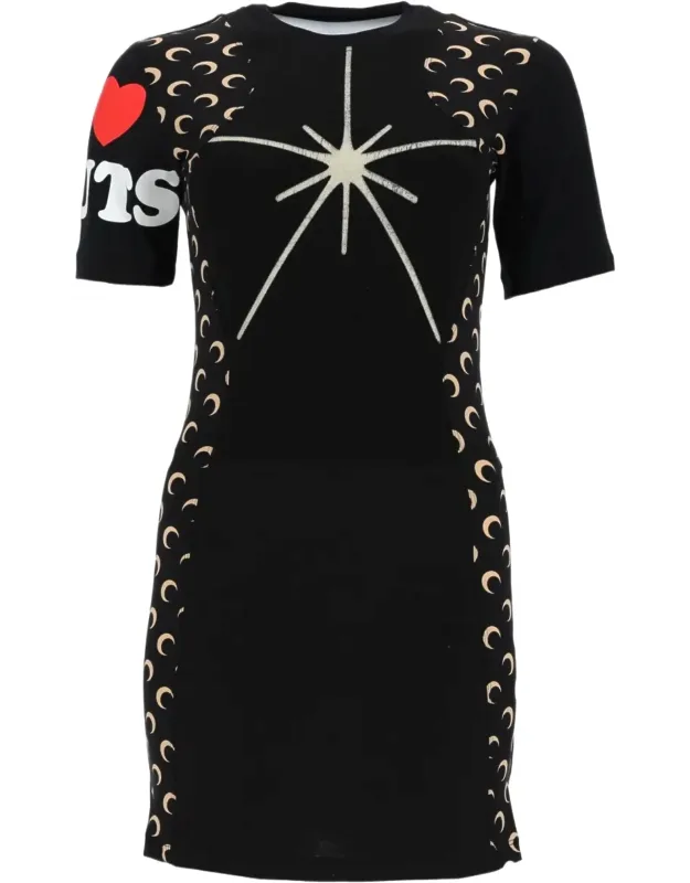 Crescent Moon Cotton Mini Dress