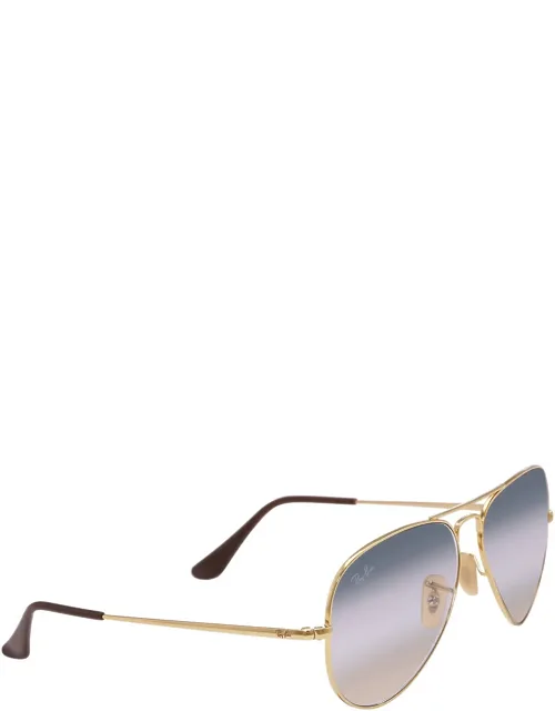 Clear Gradient Blue Aviator Sunglasses