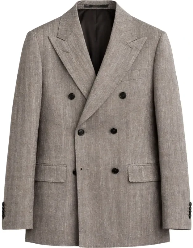 Double Breasted Peak Lapel Blazer