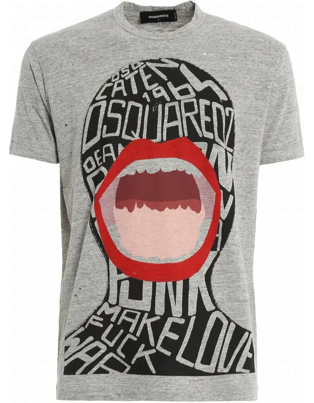 Drilled And Printed T-shirt