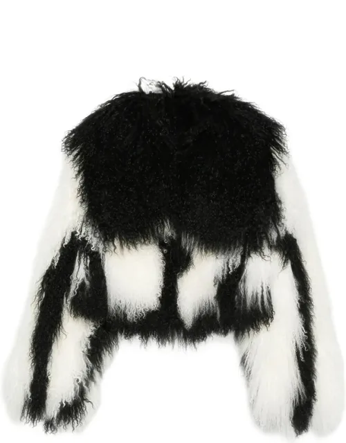 Patterned Shearling Jacket