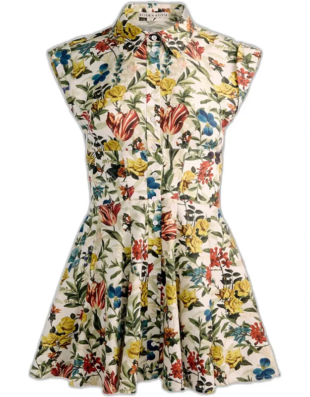 Floral Mini Shirtdress
