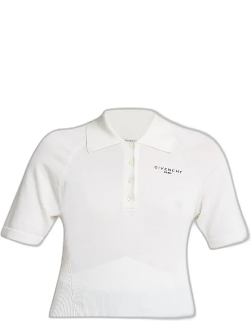 Cropped Short-sleeve Polo Shirt