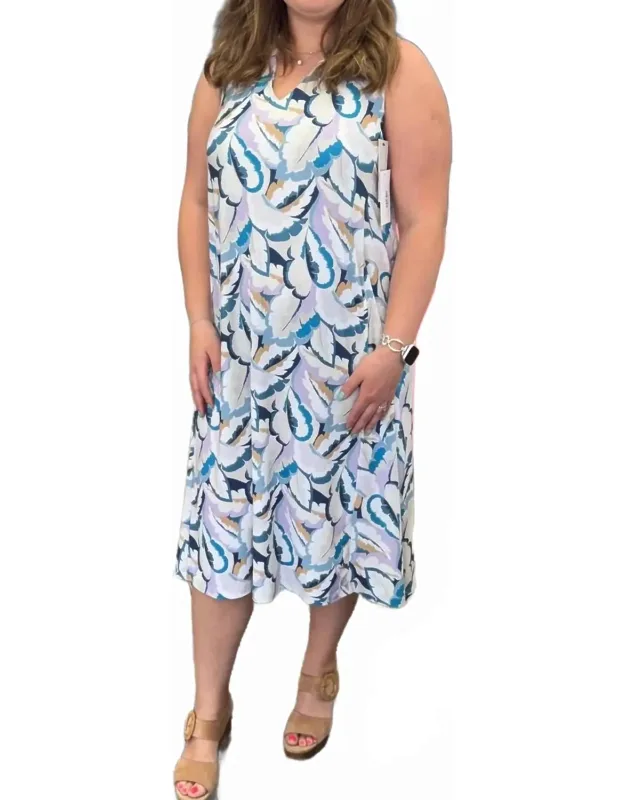 Sleeveless Deep V-neck Dress